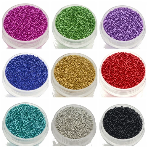30gram Glass Caviar Beads 3D Micro beads Nail Art No-hole 0.8-1mm Storage