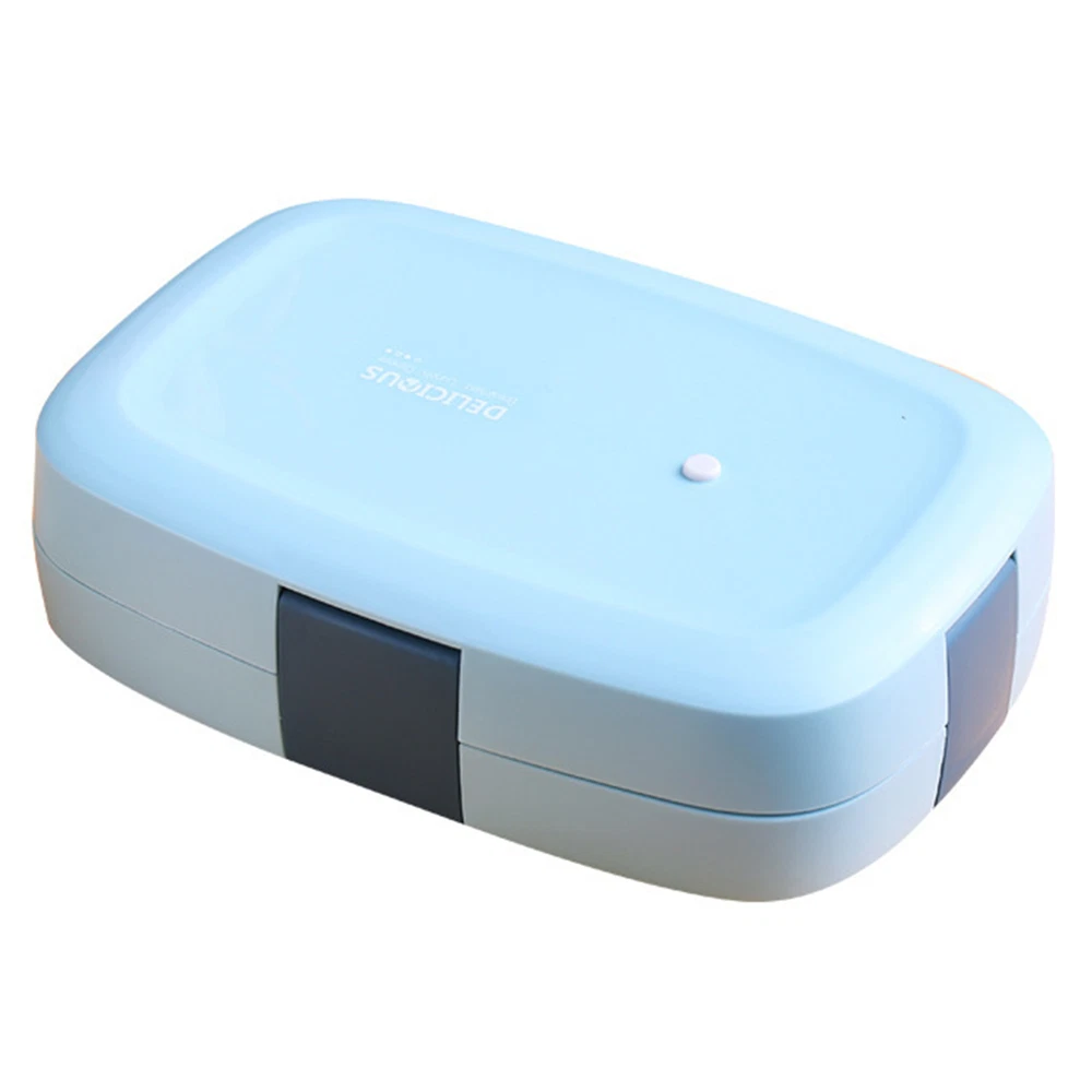Large Reusable Bento Lunch Box with Lidded Compartments and Separators