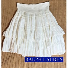 Ralph Lauren white summer short Peasant skirt.