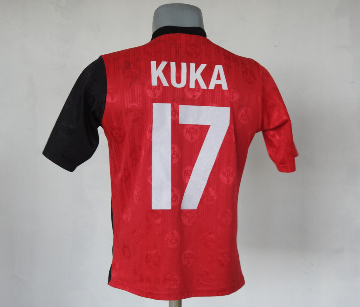 FC Nurnberg 1998 1999 Home Jersey #17 Kuka Adidas Red Shirt Size