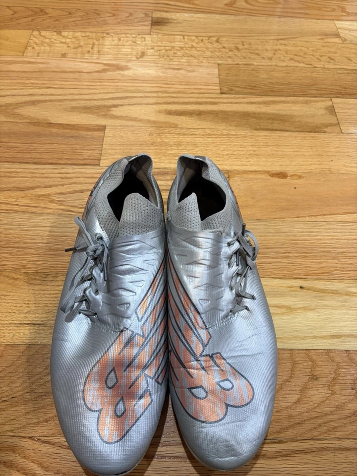 New Balance Furon V7 Pro FG Silver Used Size 12 Football Cleats No Box - Image 3 of 3