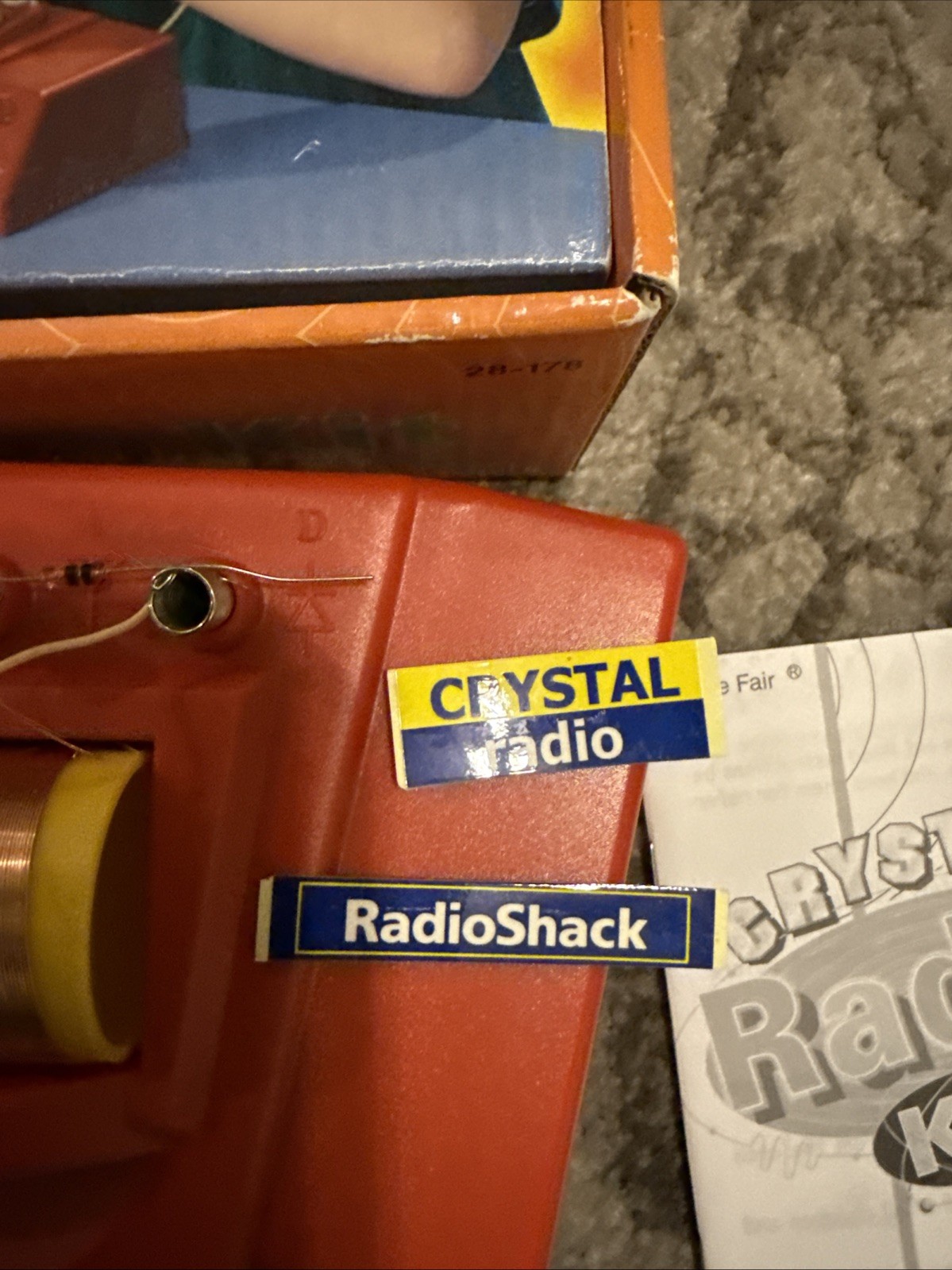 Vintage 1997 Radio Shack Classic Crystal Radio Kit Game Complete W/stickers