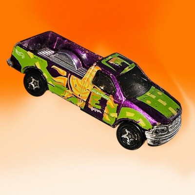 1996 Hot Wheels Car 1997 Ford F-150 F150 Pick-up Purple Green