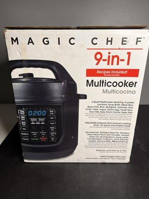 #ad #ad Magic Chef 6 Qt. 9 in 1 MultiFunction Pressure Cooker w Sous Vide in Matte Black $44.95