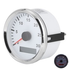 85mm / 3.3in Boat Tachometer Sensor IP67 Tacho Gauge 12V / 24V Red Light Wit HEN