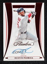 2023 Panini Flawless Distinguished Ruby 3/20 Dustin Pedroia #DA-DP Auto 16wc