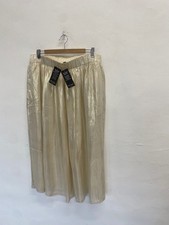 Stunning Wyse London patsy silk Midi Skirt UK 16 Champagne gold FM547