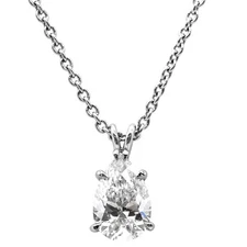 HARRY WINSTON Solitaire Necklace Diamond Pt950 P0043487