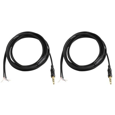  2 Stück1.5MLong BlackKopfhörerReparaturKabelTPEHeadsetHalbzeuge aus