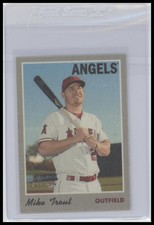 2019 Topps Heritage #26 Mike Trout 1970 Cloth Stickers