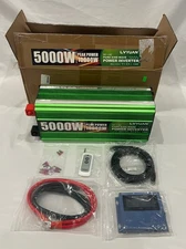 Lvyuan 5000W 10000W Pure Sine Wave Power Inverter 12V to 110V Green with Remote