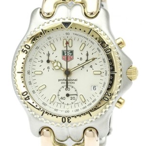 Authentic Tag Heuer Carrera Chronograph Gold Plated Men's Watch From Japan