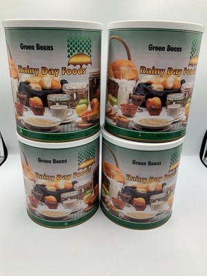 Rainy Day Foods LOT OF 4 GREEN BEANS #10 Can Camping Survival Prepper ...
