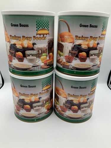 Rainy Day Foods LOT OF 4 GREEN BEANS #10 Can Camping Survival Prepper ...