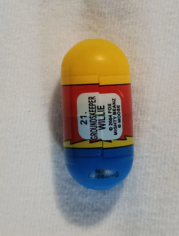 SPIN MASTER 2004 THE SIMPSONS MIGHTY BEANZ NUMBER 21 GROUNDSKEEPER WILLIE BEAN - Image 2 of 4