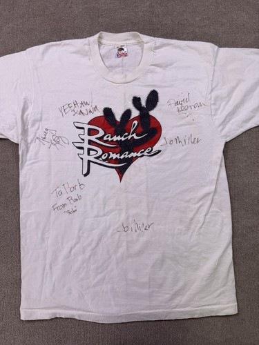 Vintage 80s Ranch Romance Band T Shirt Autographed Very Rare Single Stich Sz XL - Picture 2 of 18