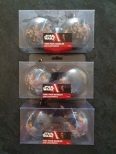 STAR WARS - Set of 6 Large Xmas Tree Baubles - Poplar & Lucas Film 2015 - NEW