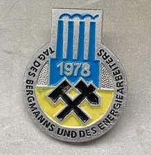 Abzeichen Tag des Bergmanns und des Energiearbeiters der DDR 1978