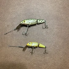 2 Vintage Cisco Kid Jointed Fishing Lures 2” And 3”