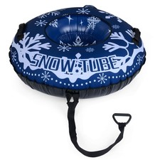 42  Inflatable Snow Tube w/Detachable Tow Strap, Thickened Bottom, 3-in-1 Valve