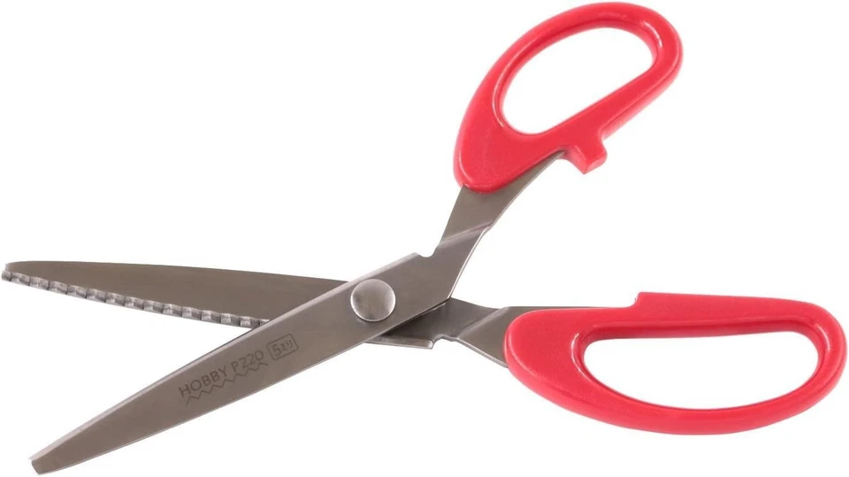 Trébol - Tijeras rosadas Hobby P210 hoja dentada 5 mm Foto 2 de 3