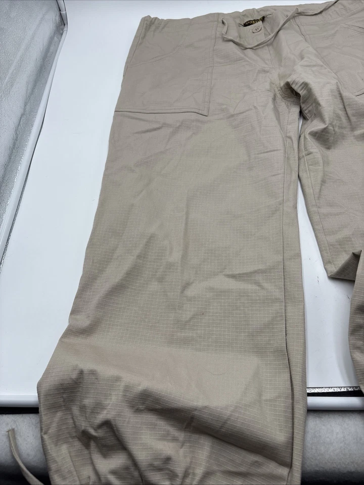 Georgiou Studio Canvas Pants Button Women’s Zipper Fly Pull Tie Tied Pant Ankle - Image 2 of 4