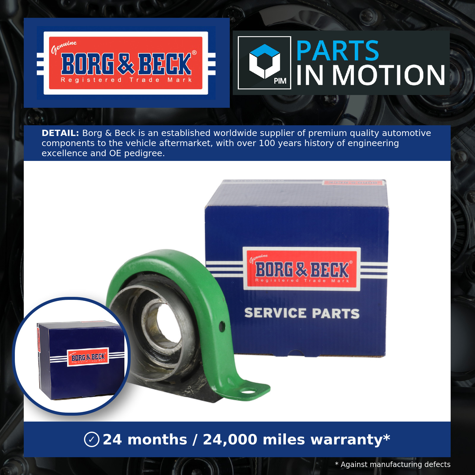 Propshaft Bearing Centre BPB1094 Borg & Beck 042535254 42530546 42535254 Quality