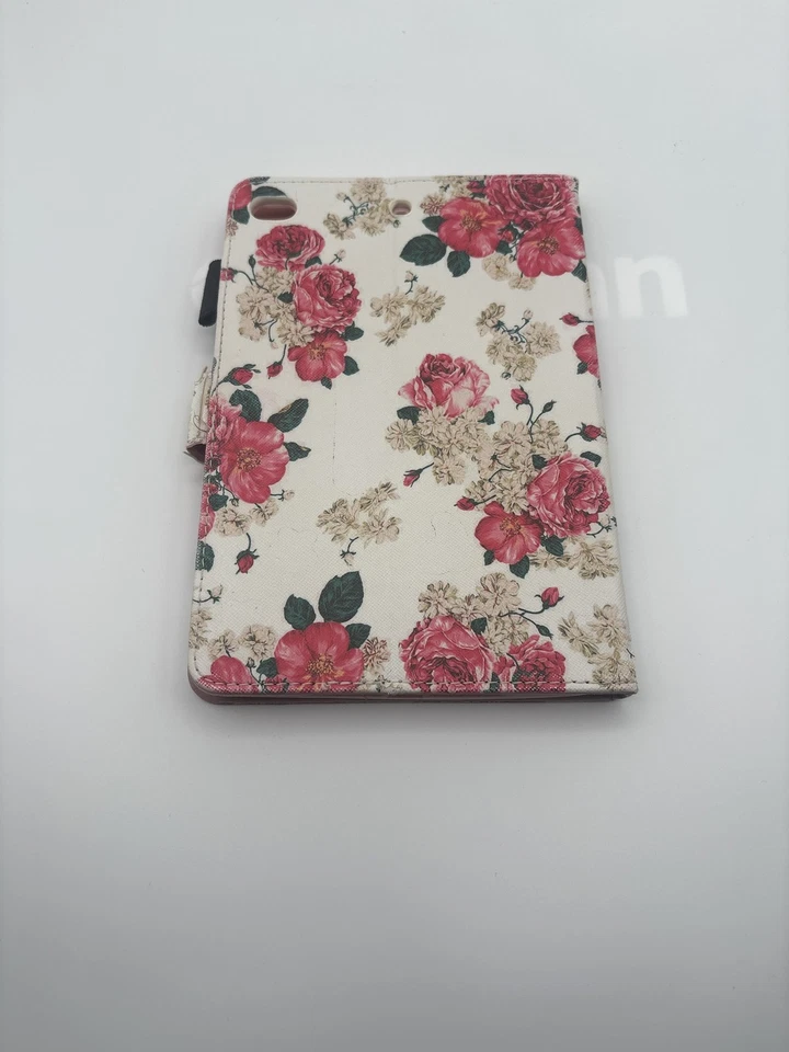 Dteck Floral Print Wallet Case for iPad Mini with Card Slots & Stand - Image 2 of 4