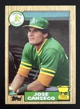 Vintage Jose Conseco 1987 Topps Oakland A's All Star Rookie Baseball Card #620. rookie card picture