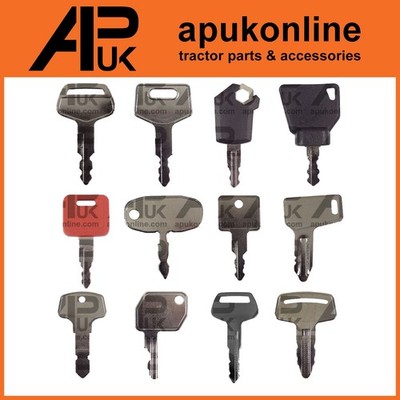 12x Schlüssel Master Set für Ford Fiat New Holland Massey Ferguson Kubota JCB Traktor