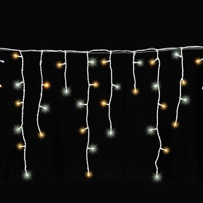 LED Lichterkette Eisregen Warmweiß/Kaltweiß mit Timer    Innen- Außenbeleuchtung