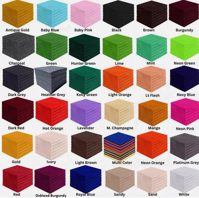 4'' x 4'' Acrylic Felt Sheets by FabricLA
