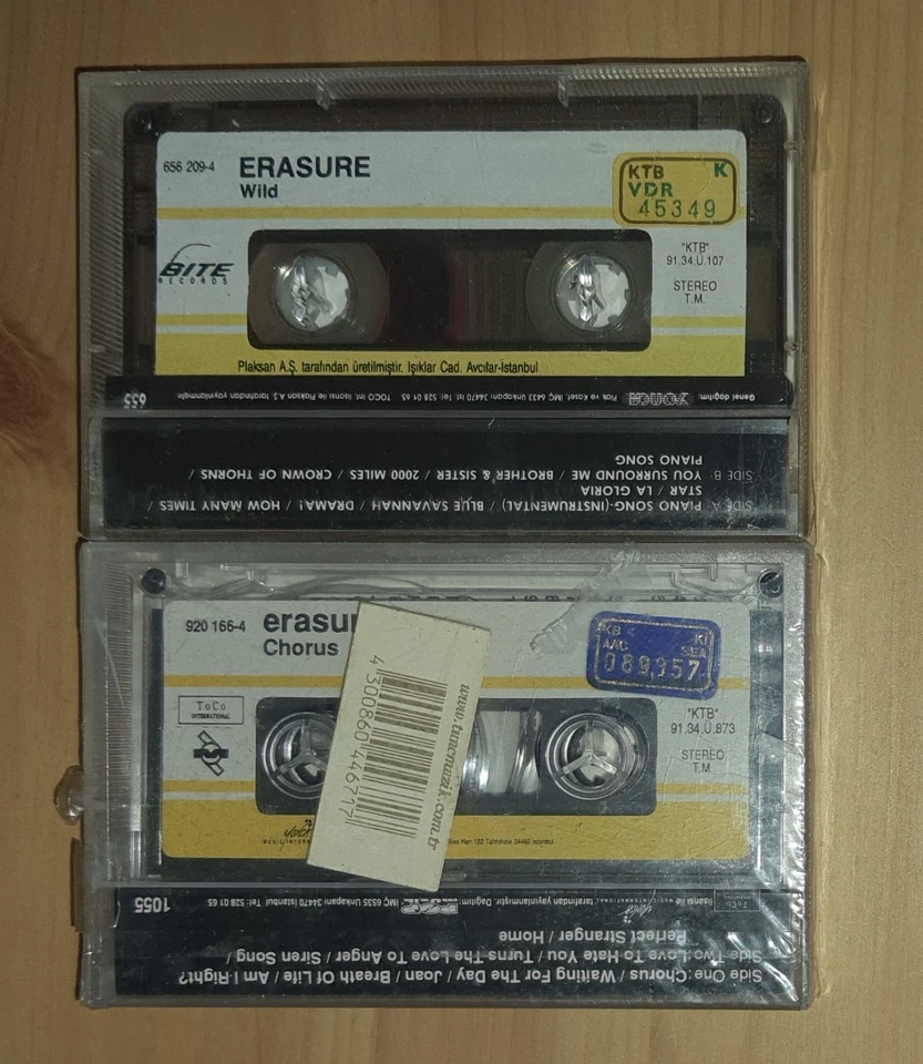 ERASURE CHORUS & WILD TURKISH PRESSING CASSETTES NEW STILL SEALED TAPE MC - Image 2 of 3