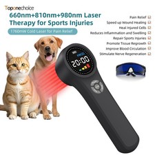 1760mW 810/980nm NIR Physiotherapie Laser Vet Therapie Gerät für Haustier Hund