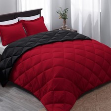 Basic Beyond King Size Comforter Set - Red an...