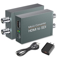 HDMI to SDI, HDMI to 3G-SDI/HD-SDI Converter, Audio Embedder 2 Way SDI Converter