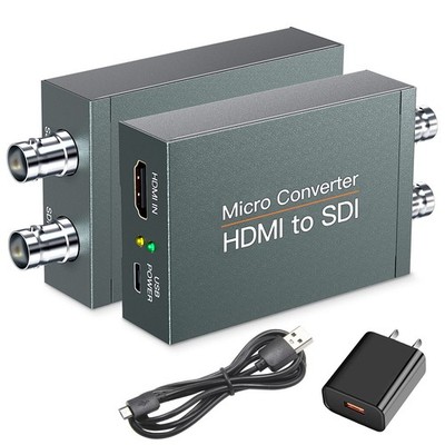 HDMI to SDI, HDMI to 3G-SDI/HD-SDI Converter, Audio Embedder 2 Way SDI Converter