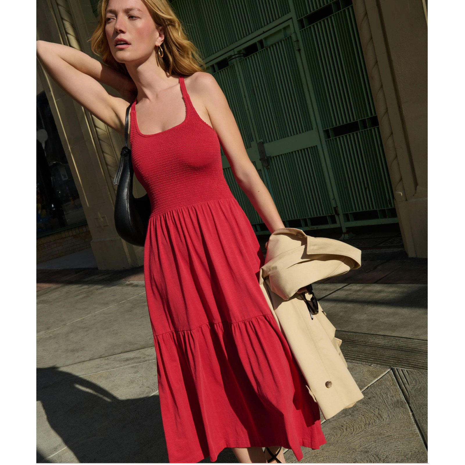Copiado - Nuevo con etiquetas Nation Los Angeles Penélope Smocked Midi Talla XL