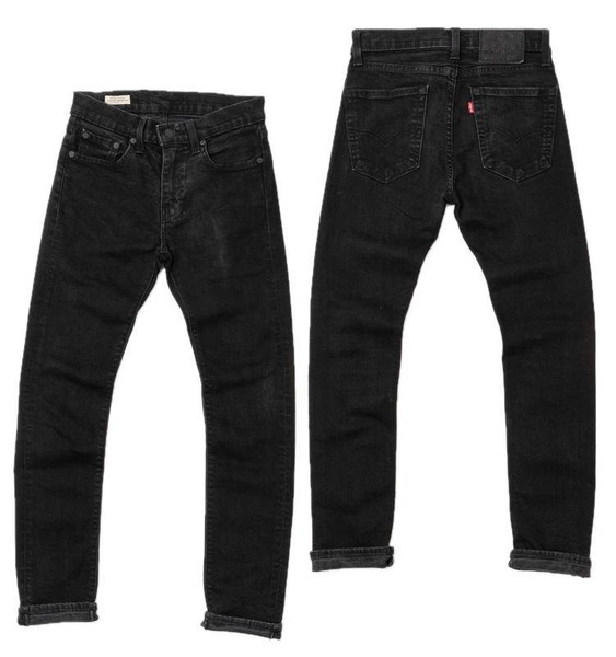 Men Levi's Jeans Black Cotton 28 / XS / 42