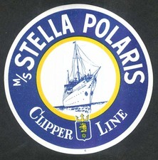 M/S Stella Polaris Clipper Line unused baggage sticker