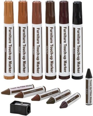 Furniture Repair Kit Wood Markers - Set of 13 - 6+6, Six Colorway