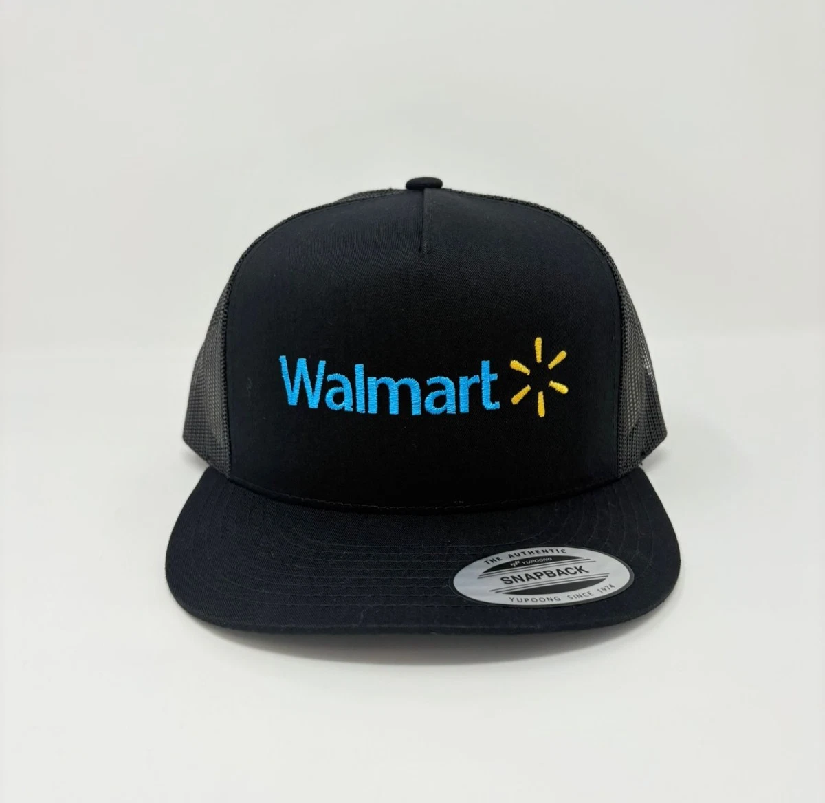 Walmart Logo Black Trucker Hat Cap Adult Size
