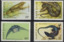 [80.000] St Lucia 1999 : Jaszczurki - Dobry zestaw Bardzo drobne znaczki MNH