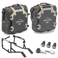 Givi Seitenkoffer 30/25L + Rahmen FüR BMW R 1250 GS 2019 2020 2021 Schwarz