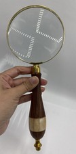 10X Wooden Magnifying Glass Antique Reading  Inspection Magnifier Swap Design