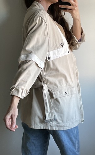 Jaeger Canvas Jacke Parka beige abnehmbare Ärmel Gr. M - Bild 18 von 22