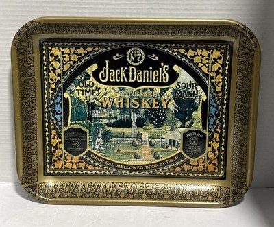 Jack Daniels Tennessee Whiskey Old Sour Mash metal tray