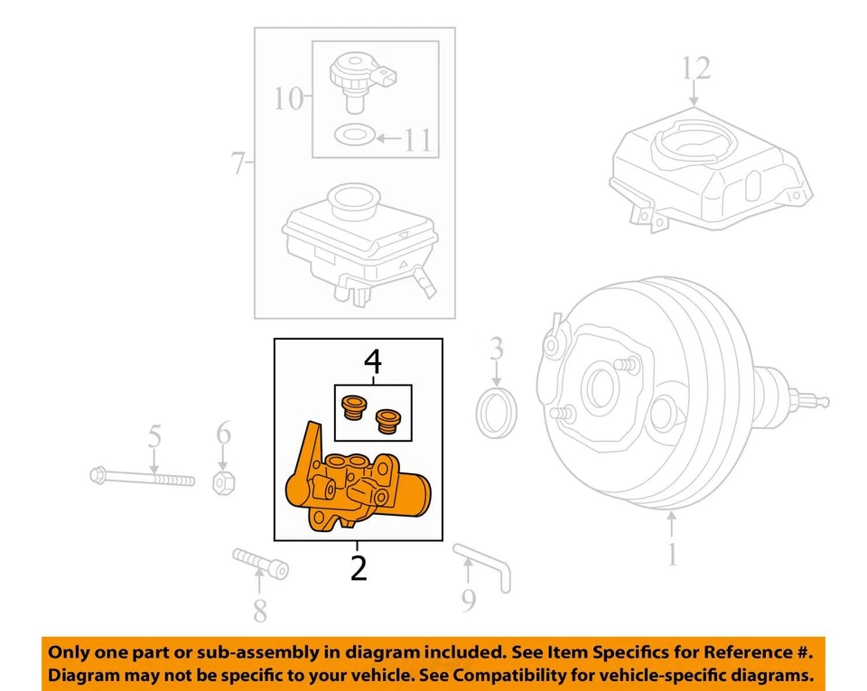 Cilindro maestro de freno compatible con 13-17 AUDI S6 10291902 Foto 4 de 4
