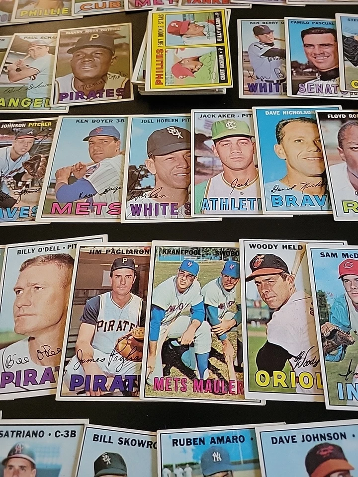 Lote de tarjetas de béisbol 1967 Topps - 69 diferentes - con Chuck Harrison y Bud Harrelson Foto 2 de 4