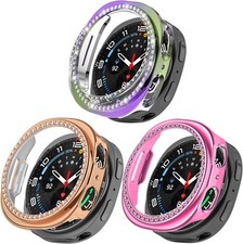 3 Packs Bling Frame Protective Case for Samsung Galaxy Watch 8 44mm